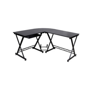 VASAGLE Modern Corner Desk Black