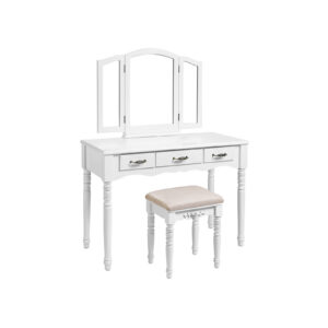 SONGMICS Elegant toiletbord med klapspejl