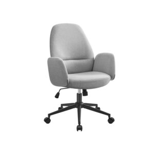 SONGMICS HOME korkeussäädettävä pyörivä tuoli käsinojilla, kyyhkynharmaa