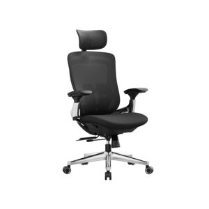SONGMICS Desk chair with reclining backrest, ink black