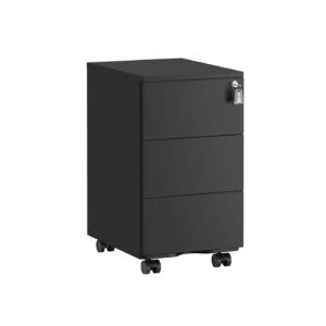 SONGMICS 3-drawer cabinet 40 x 30 x 54 cm matte black