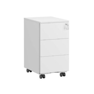 SONGMICS 3-laatikkoinen lipasto 40 x 30 x 54 cm mattavalkoinen