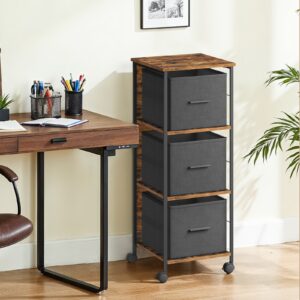 VASAGLE filing cabinet with 2 drawers, printer stand, for A4-