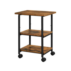 VASAGLE tulostuspöytä, 3 tasoa ja pyörät