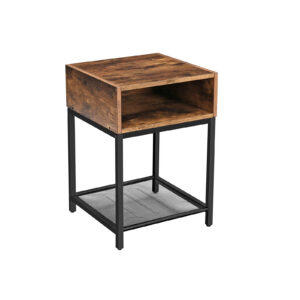 VASAGLE Side Table with Compartment Industrial Design