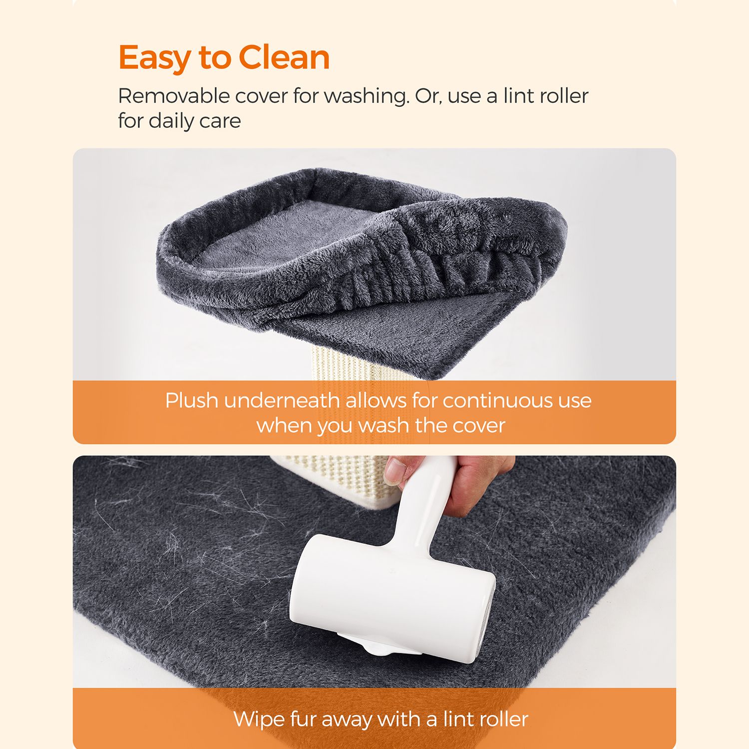 Feandrea kissanraapimispuu 71 cm, jossa taso - Image 5