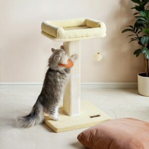 Feandrea kradsetr?, katteklatrestativ med 40 x 30 cm platform af plys, kradsetr?