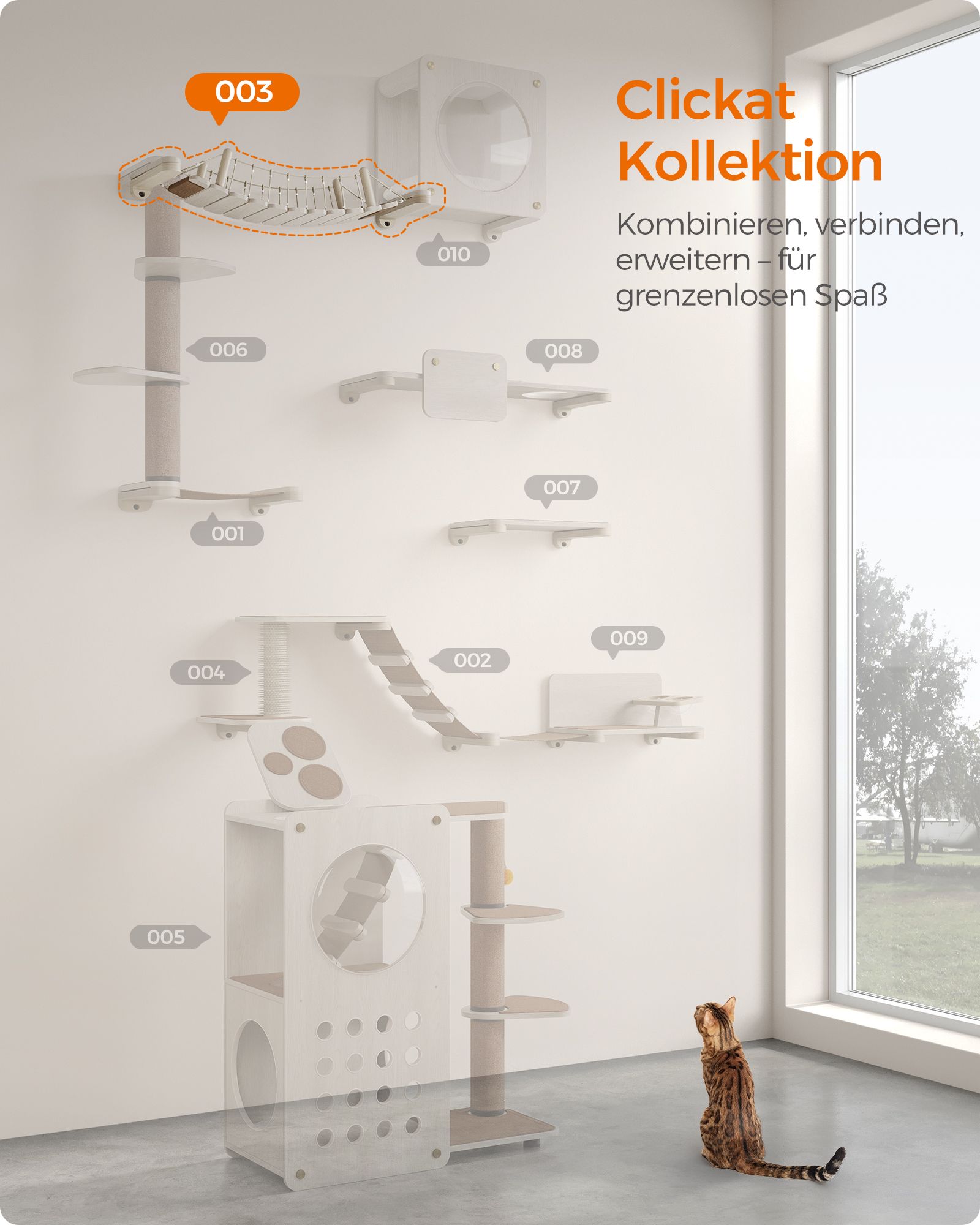 Clickat Clickat Collection - No. 003 Wall-mounted cat bridge - Image 2