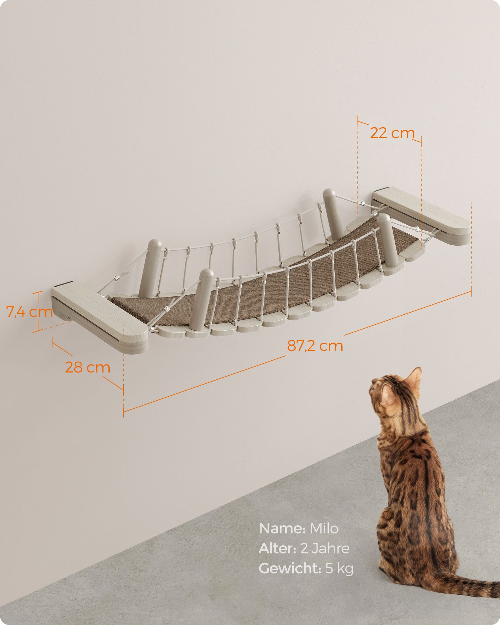 Clickat Clickat Collection - No. 003 Wall-mounted cat bridge - Image 6