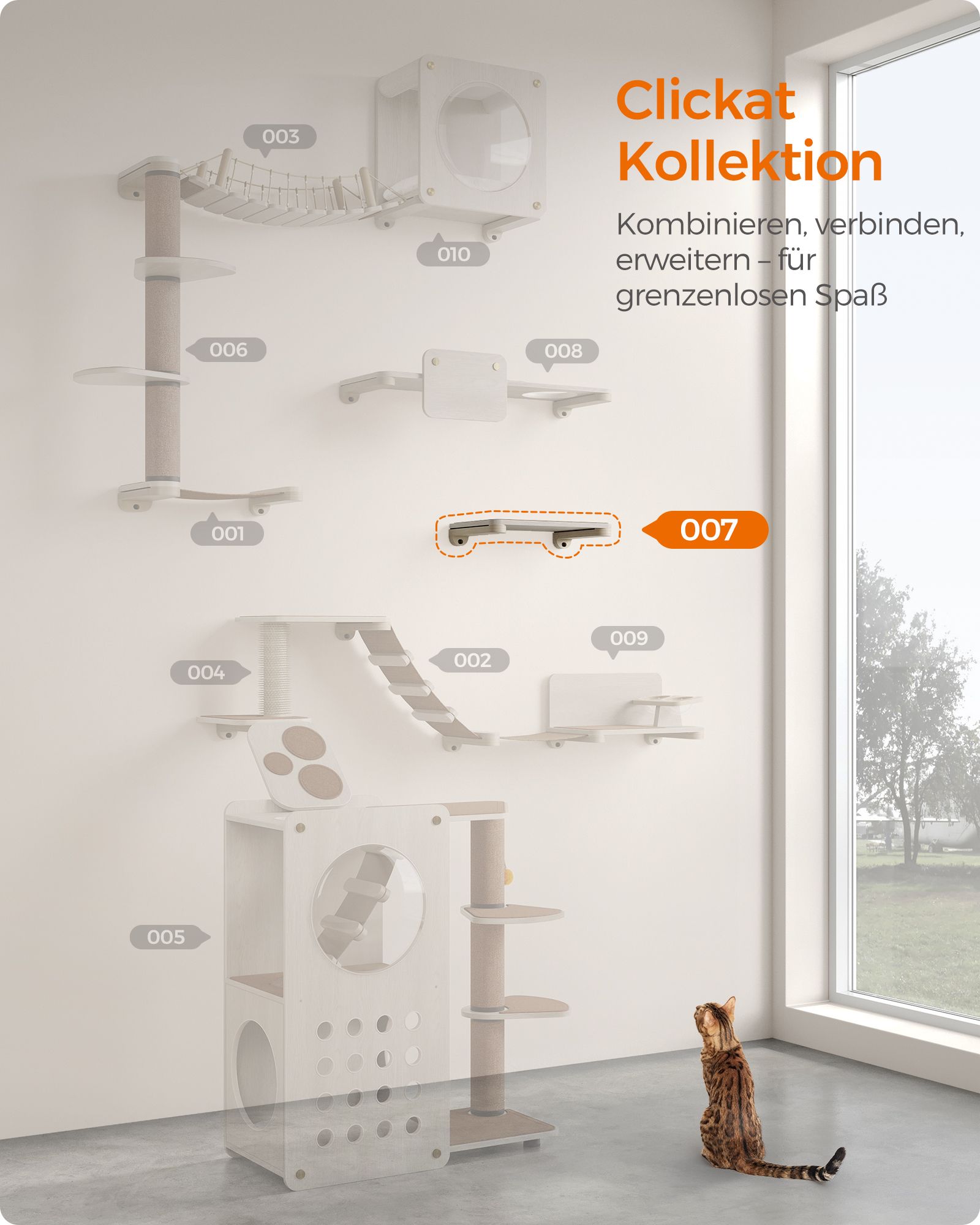 Clickat Clickat Collection - No. 007 Wall-mounted cat board - Image 2