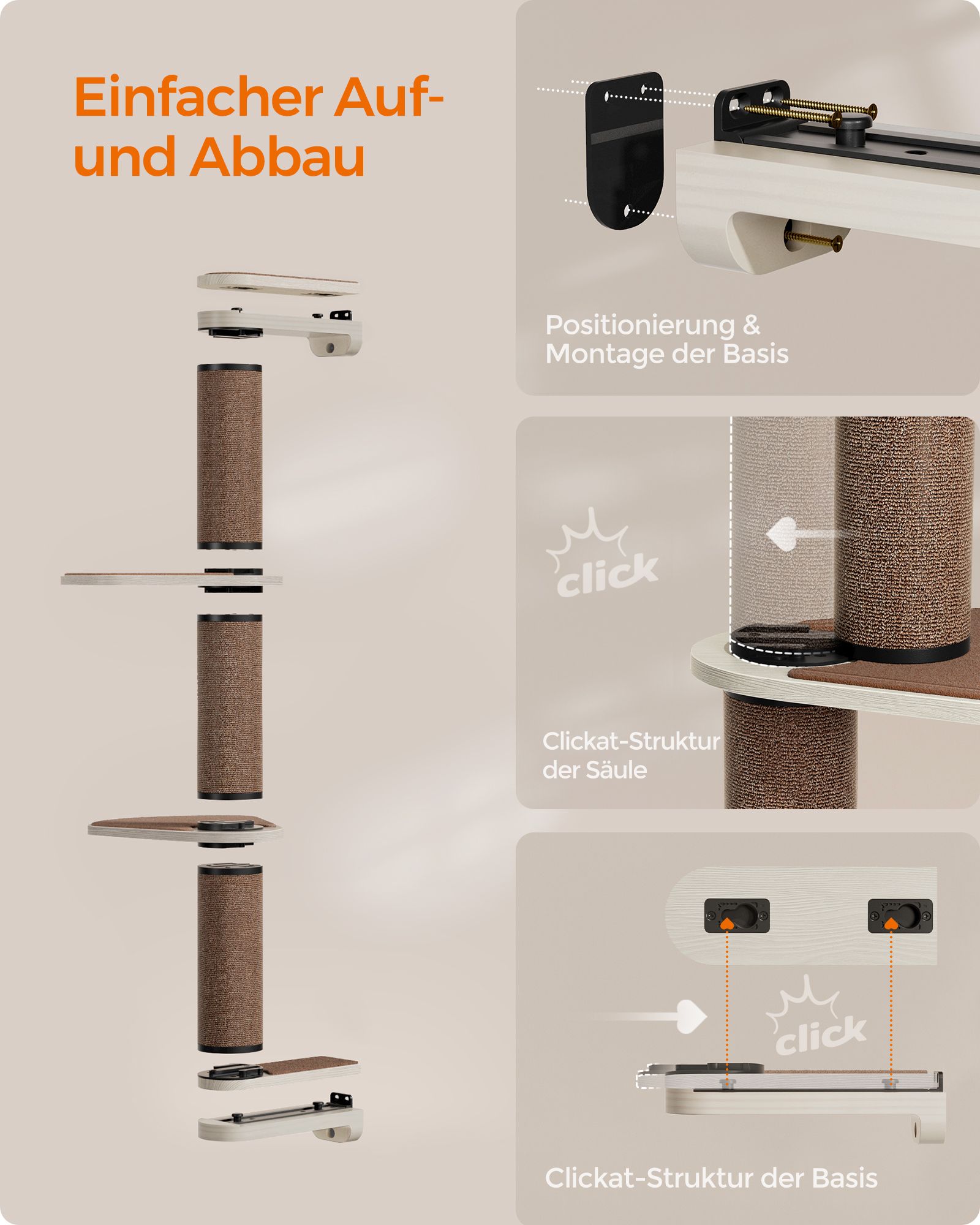 Clickat Planet – kattmöbler klättervägg 10-pack - Bild 3