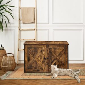 Feandrea kissan talo, kissanhiekkalaatikko irrotettavalla väliseinällä, sivupöytä