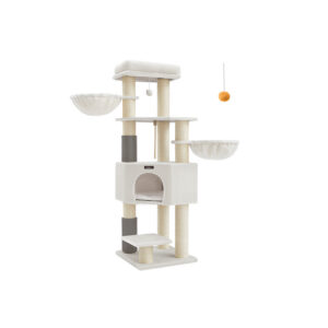 Feandrea kradsetr? med platforme 50 x 50 x 160 cm cremehvid-beige