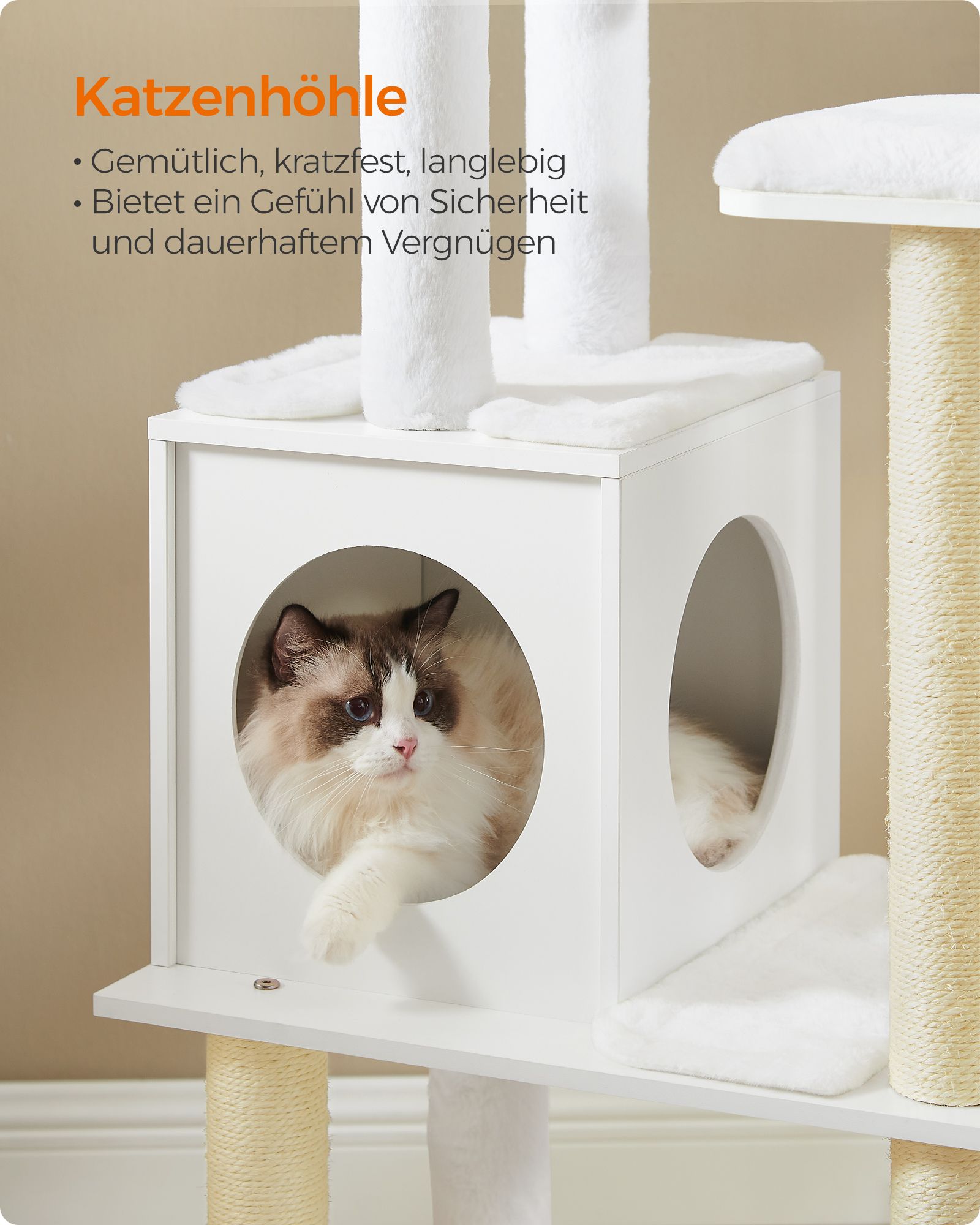 Feandrea kradsetr? 165 cm med kradses?jler, skyhvid - Billede 6