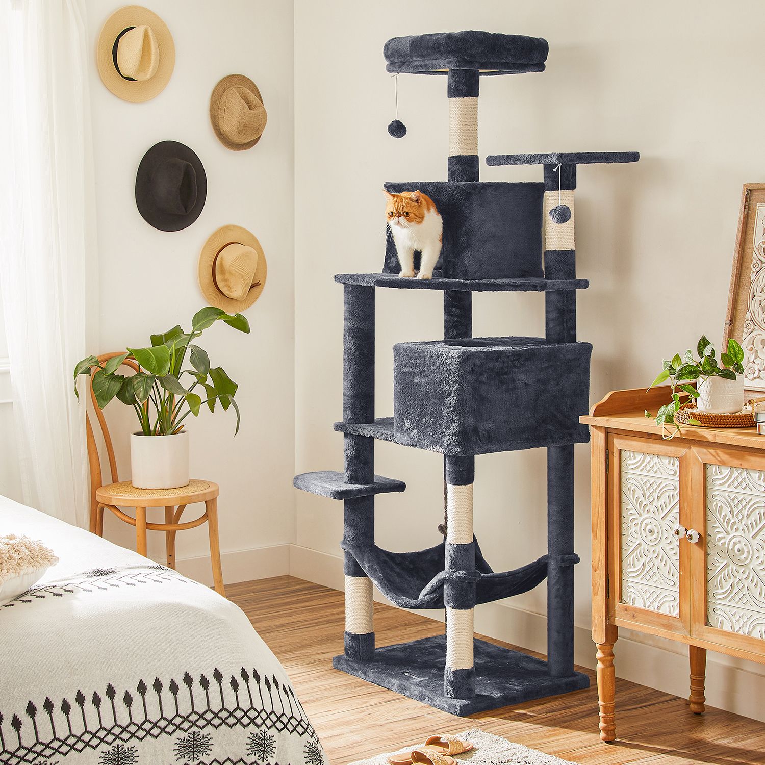 Feandrea 191 cm scratching post with caves - Image 3