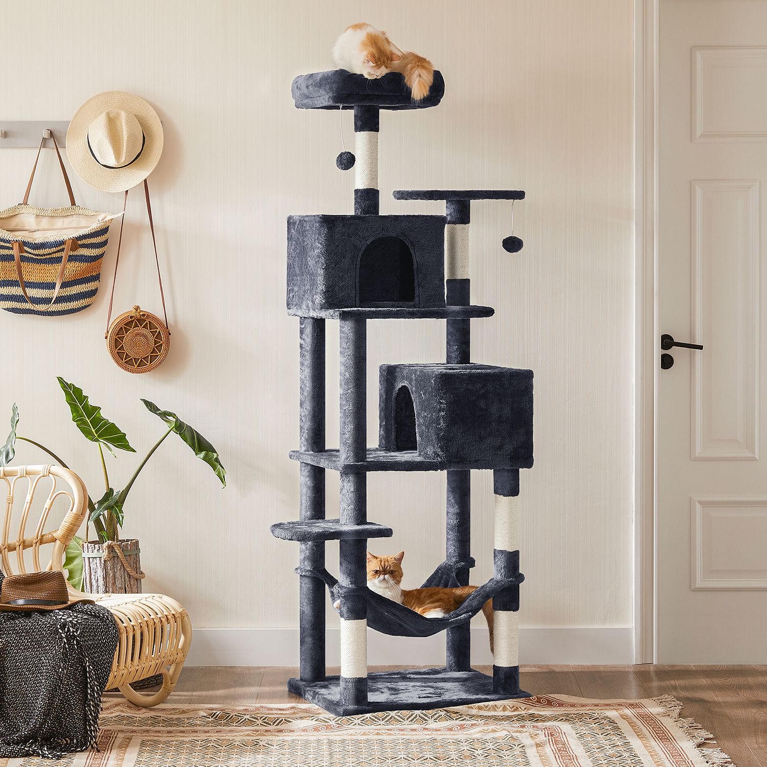 Feandrea 191 cm scratching post with caves - Image 4