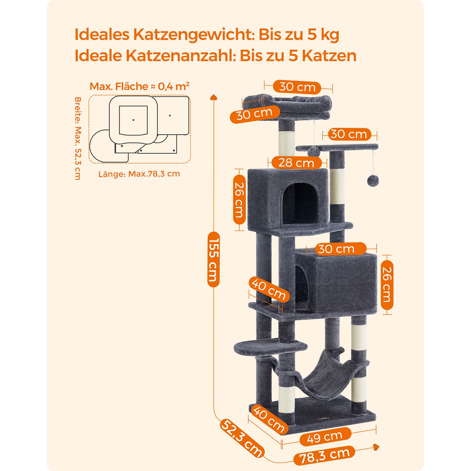 Feandrea kissapuu savuharmaa - Image 7