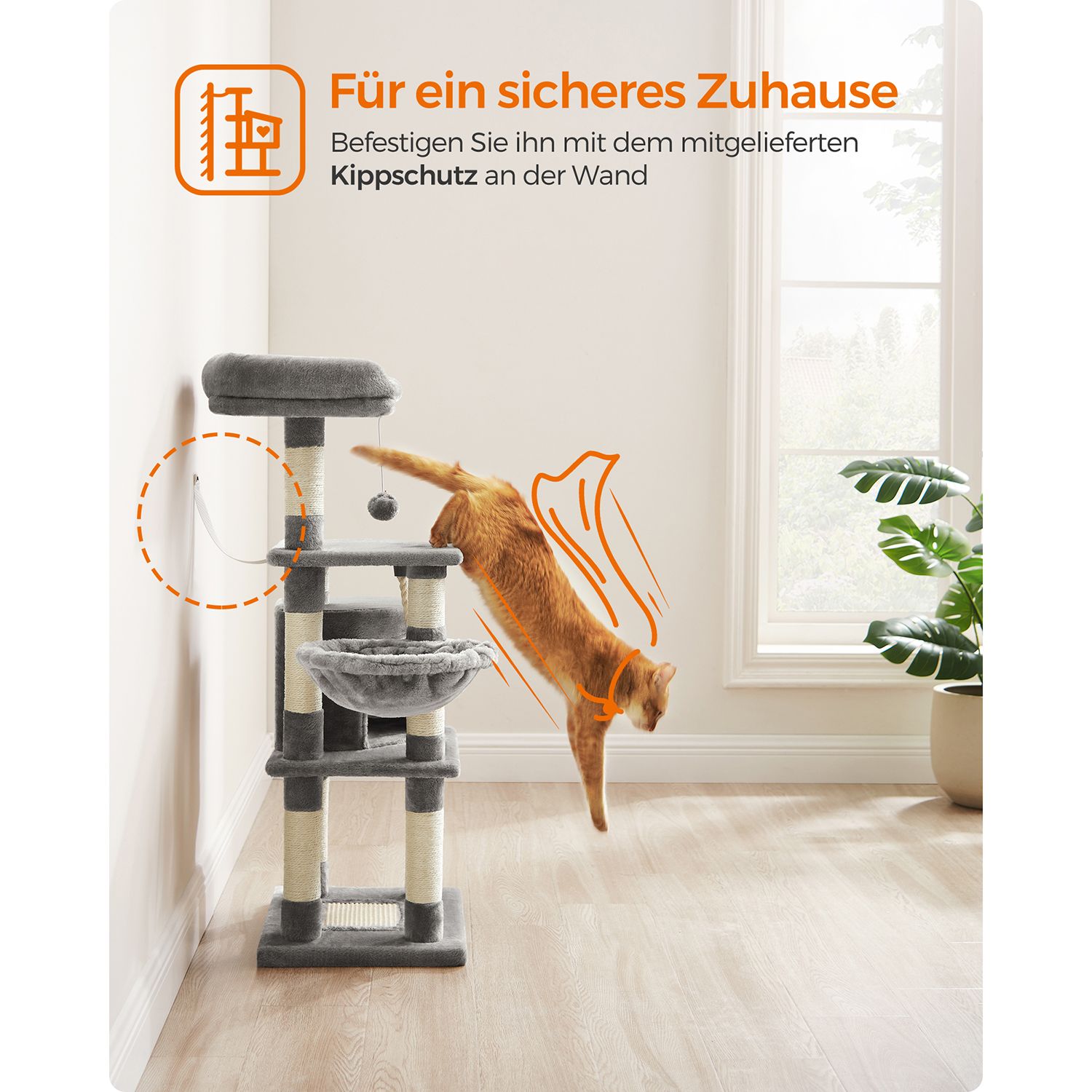 Feandrea kradsetr? 110 cm med platforme og hule lysegr? - Billede 9