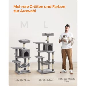 Feandrea kradsetr? 112 cm med platforme og h?ngek?je lysegr?