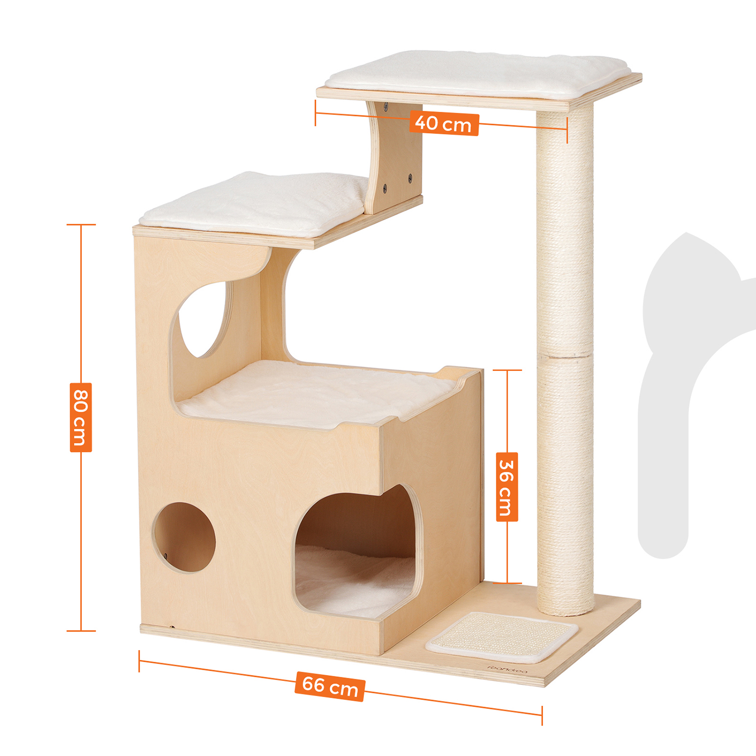 Feandrea kradsetr? 88 cm med aftagelige puder - Billede 7