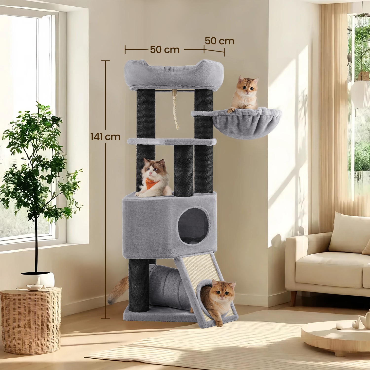 Feandrea Stor kradsetr?, katte tr?, med hule - Billede 5