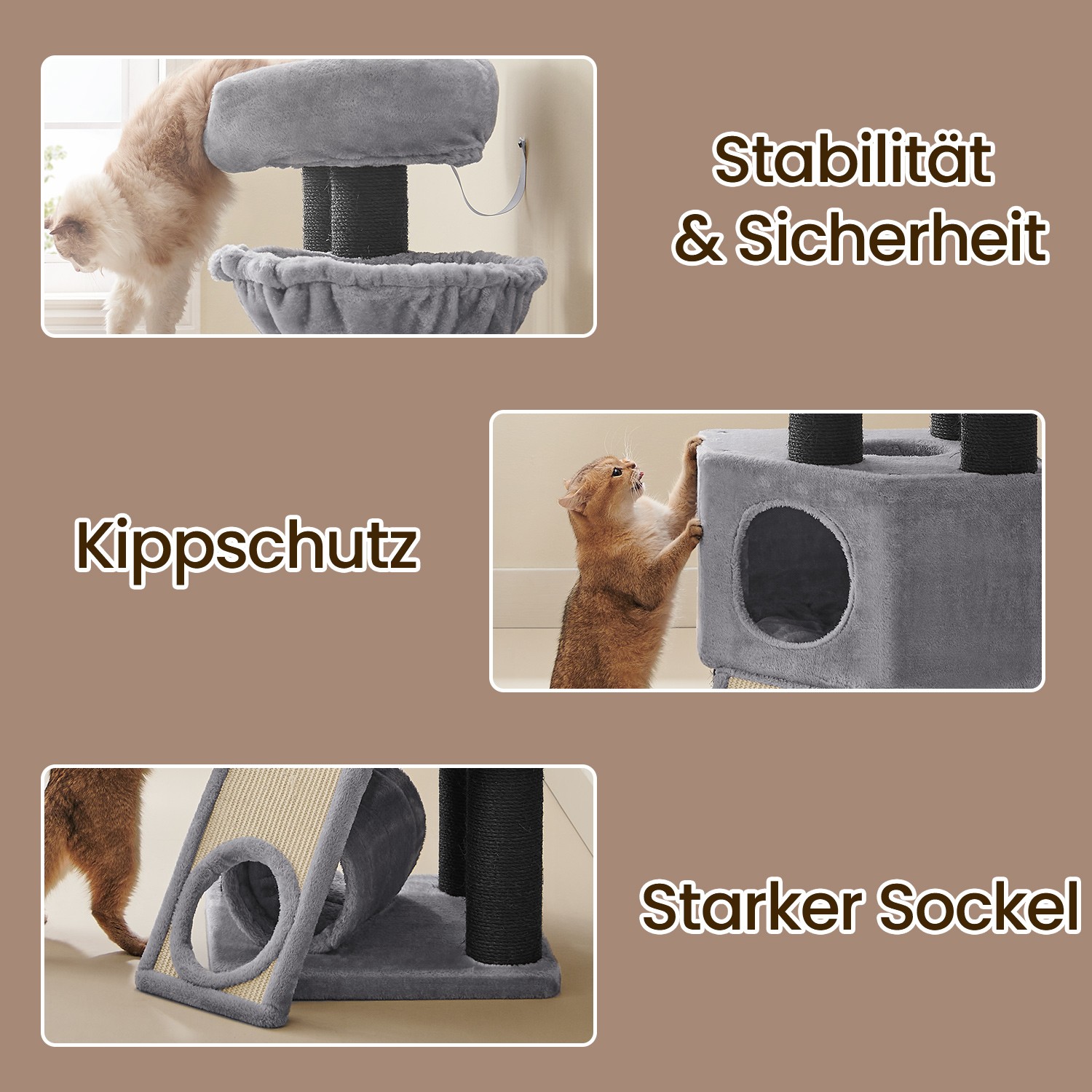 Feandrea Stor kradsetr?, katte tr?, med hule - Billede 4