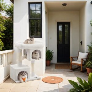 Feandrea 84 cm hög klätterträd, kattklätterträd för stora katter, stor utsiktsplattform