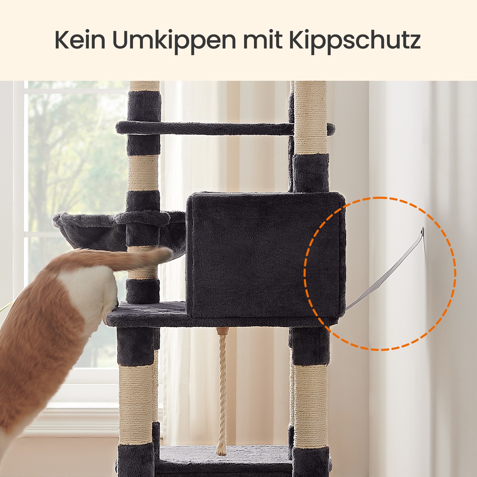 Feandrea kradsetr?, XXL katteklatrestativ, kradsetr? med hule