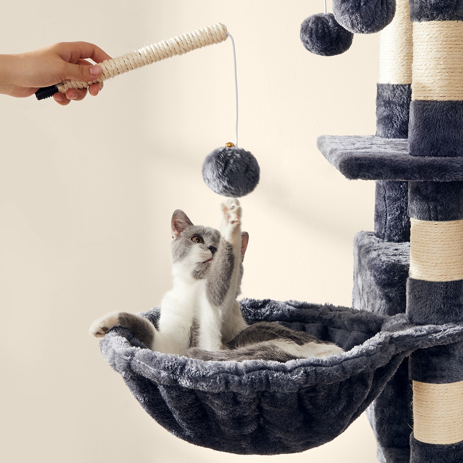 Feandrea kradsetr?, XXL katteklatrestativ, kradsetr? med hule - Billede 2