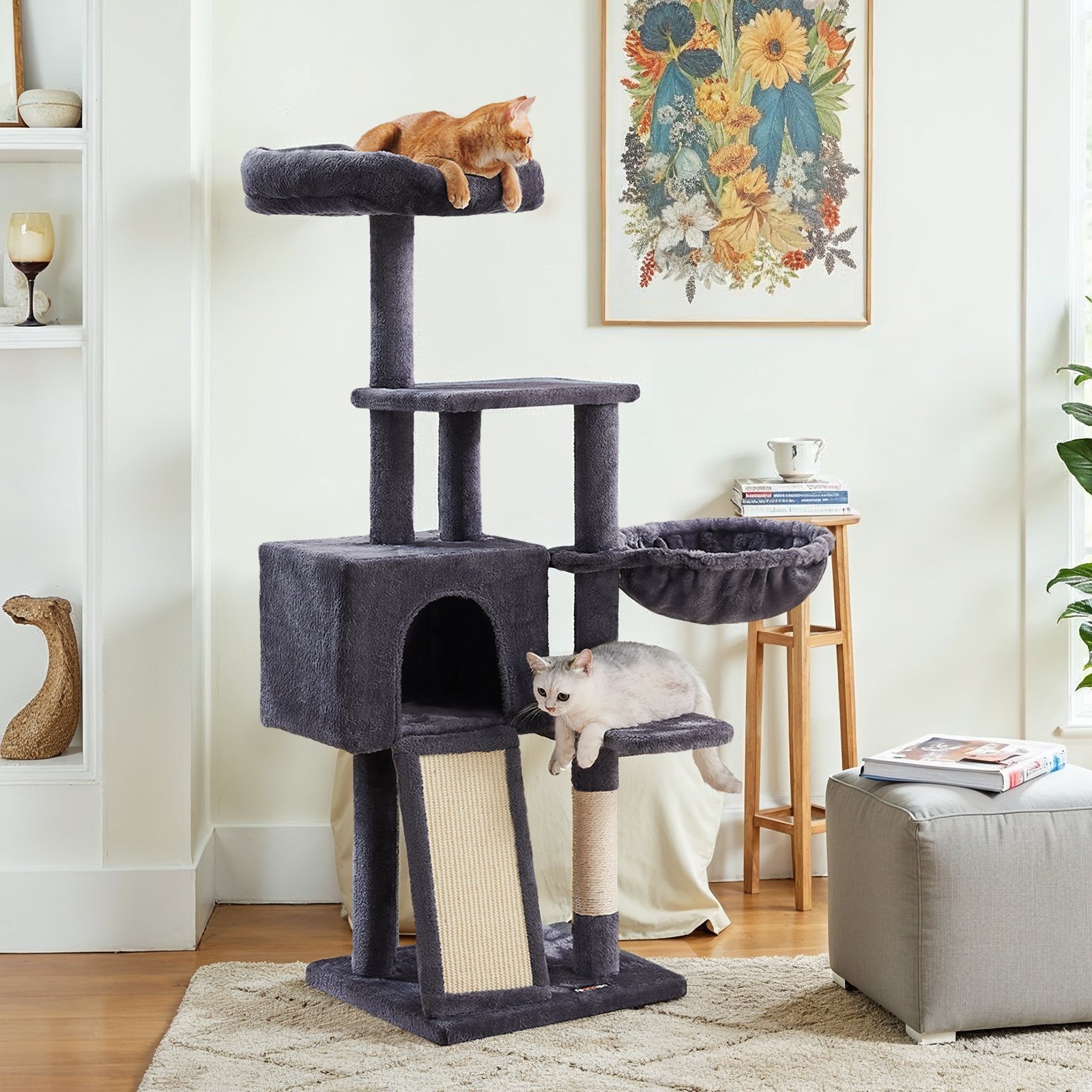 Feandrea kradsetr?, 135 cm Kattetr? med vaskbar, aftagelig siddepind