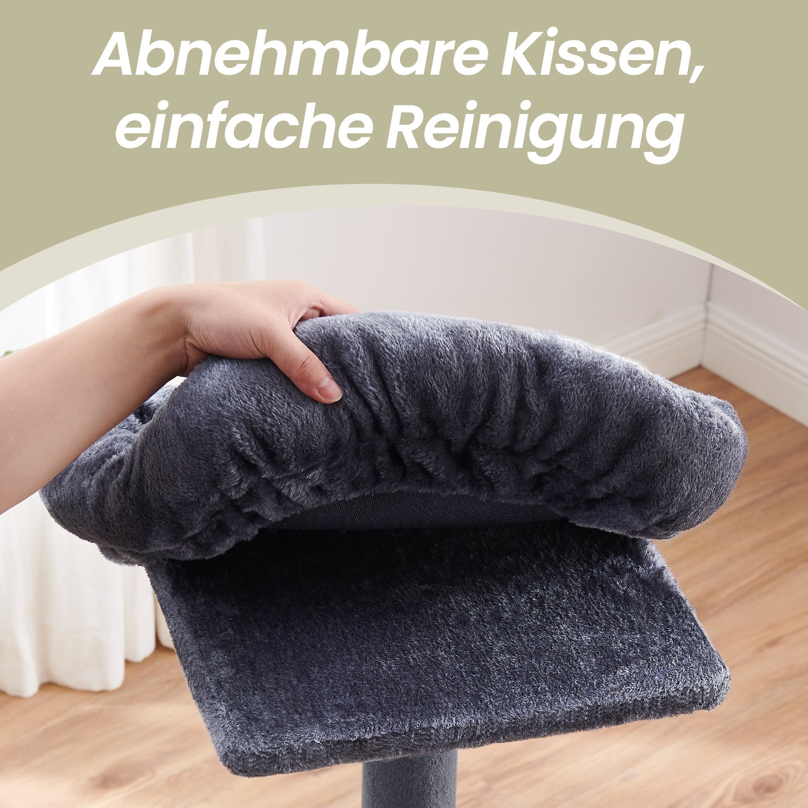 Feandrea kradsetr?, 135 cm Kattetr? med vaskbar, aftagelig siddepind - Billede 3