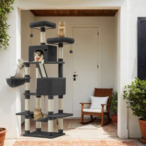 Feandrea Kratzbaum 206 cm h?j, katteklatrestativ, med 13 klatres?jler