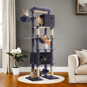 Feandrea Kratzbaum suuri 201 cm korkea, tummanharmaa taso