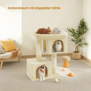 Feandrea 101 cm hög klösstång, kattklösstång, stor plattform