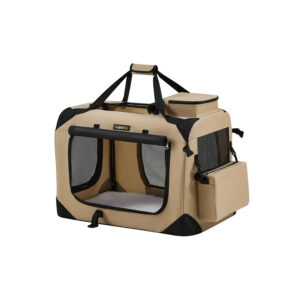 Feandrea hundebur M i Oxford-stof med h?ndtag, kamelbrun