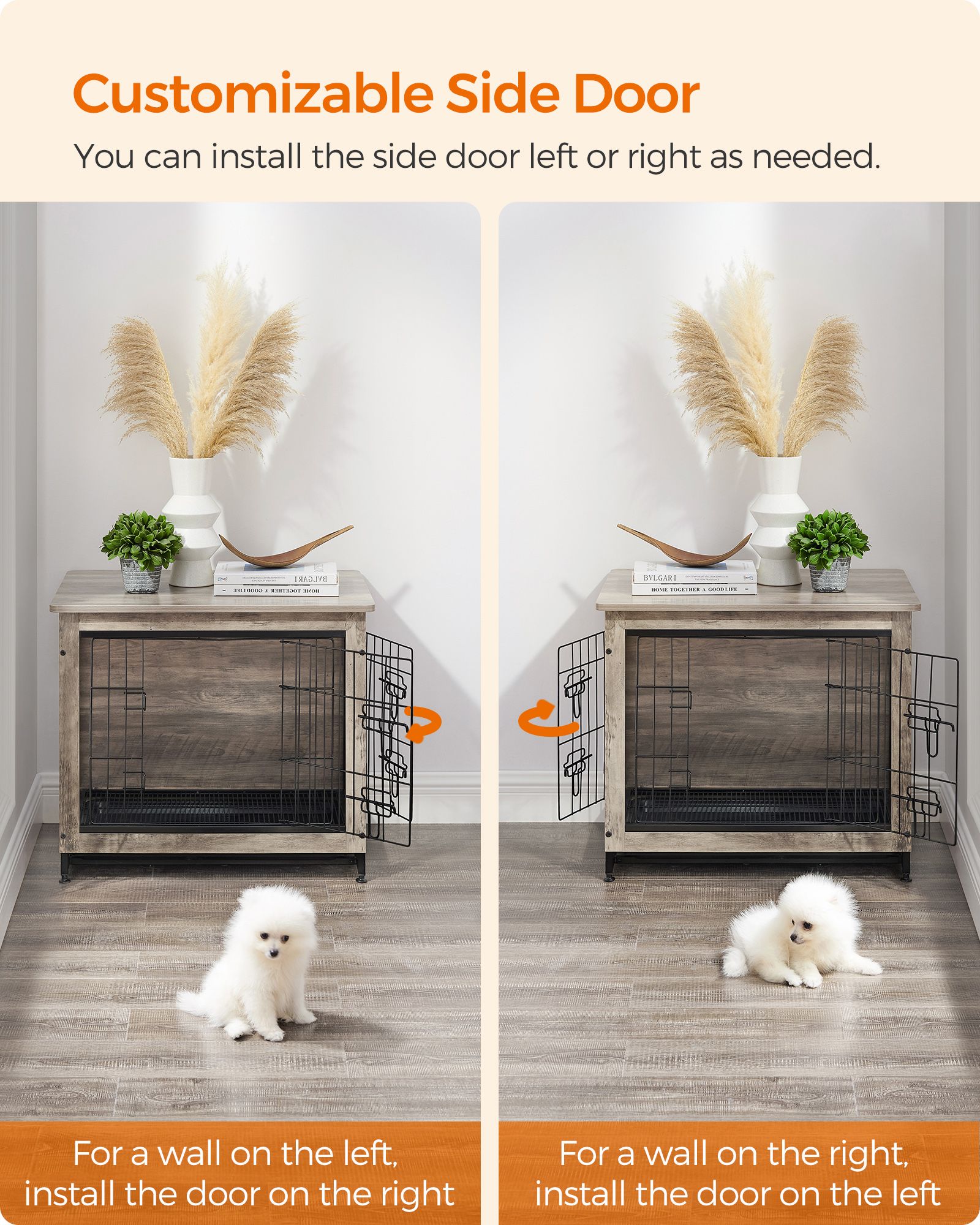 Feandrea hundebur til hunde op til 14 kg, greige - Billede 4