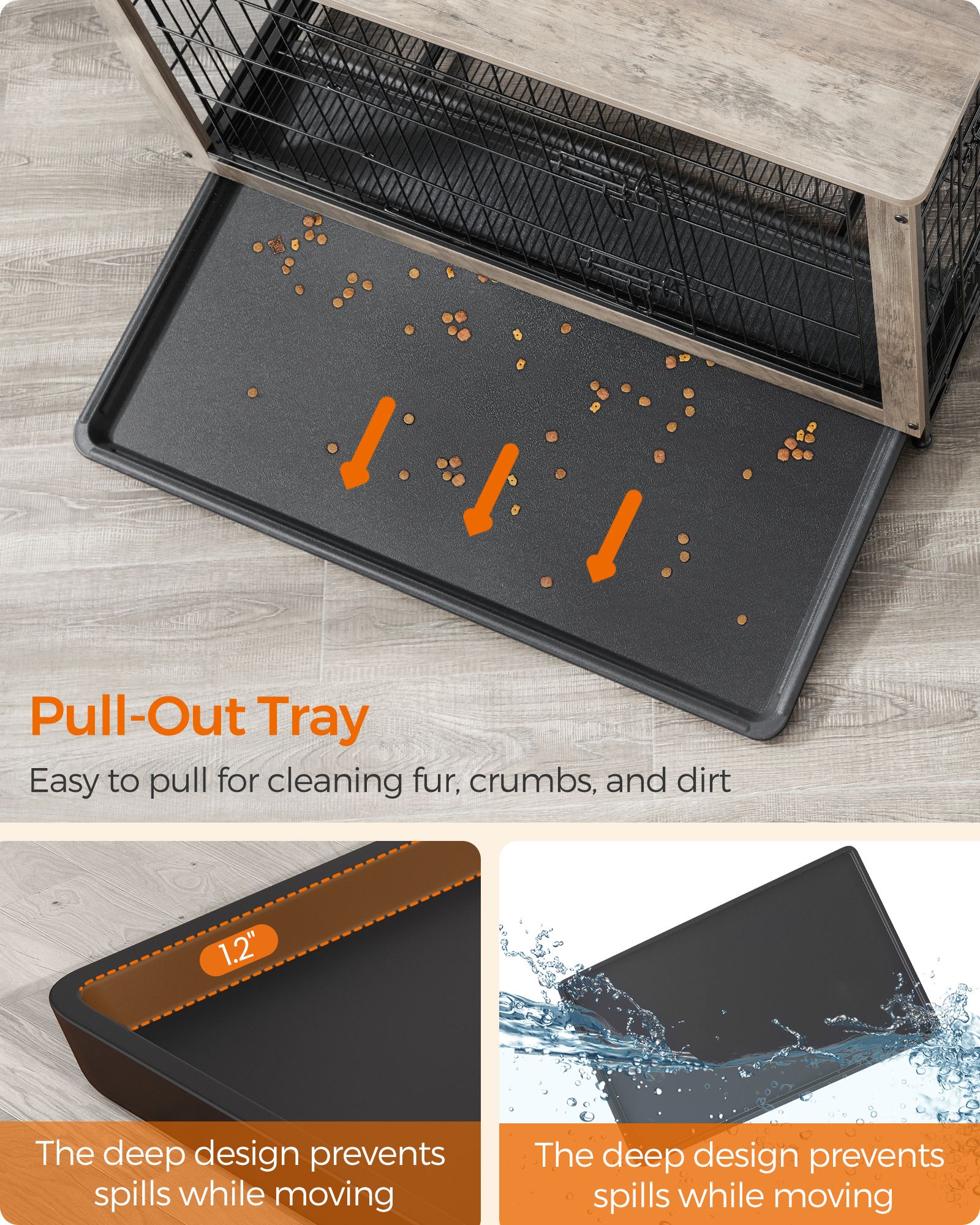 Feandrea hundebur til hunde op til 14 kg, greige - Billede 6