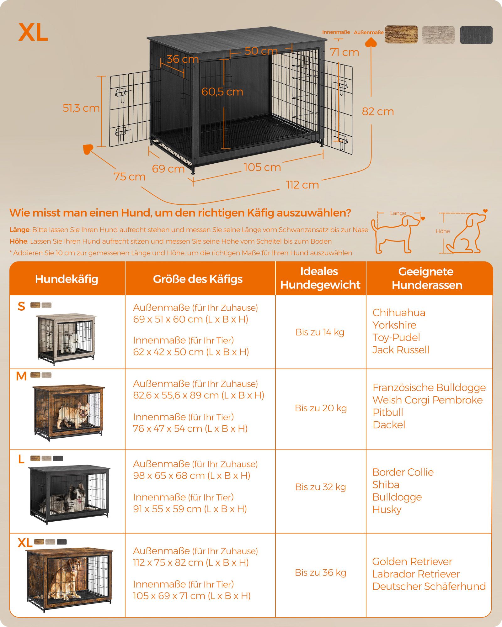 Feandrea hundebur til hunde op til 36 kg - Billede 6