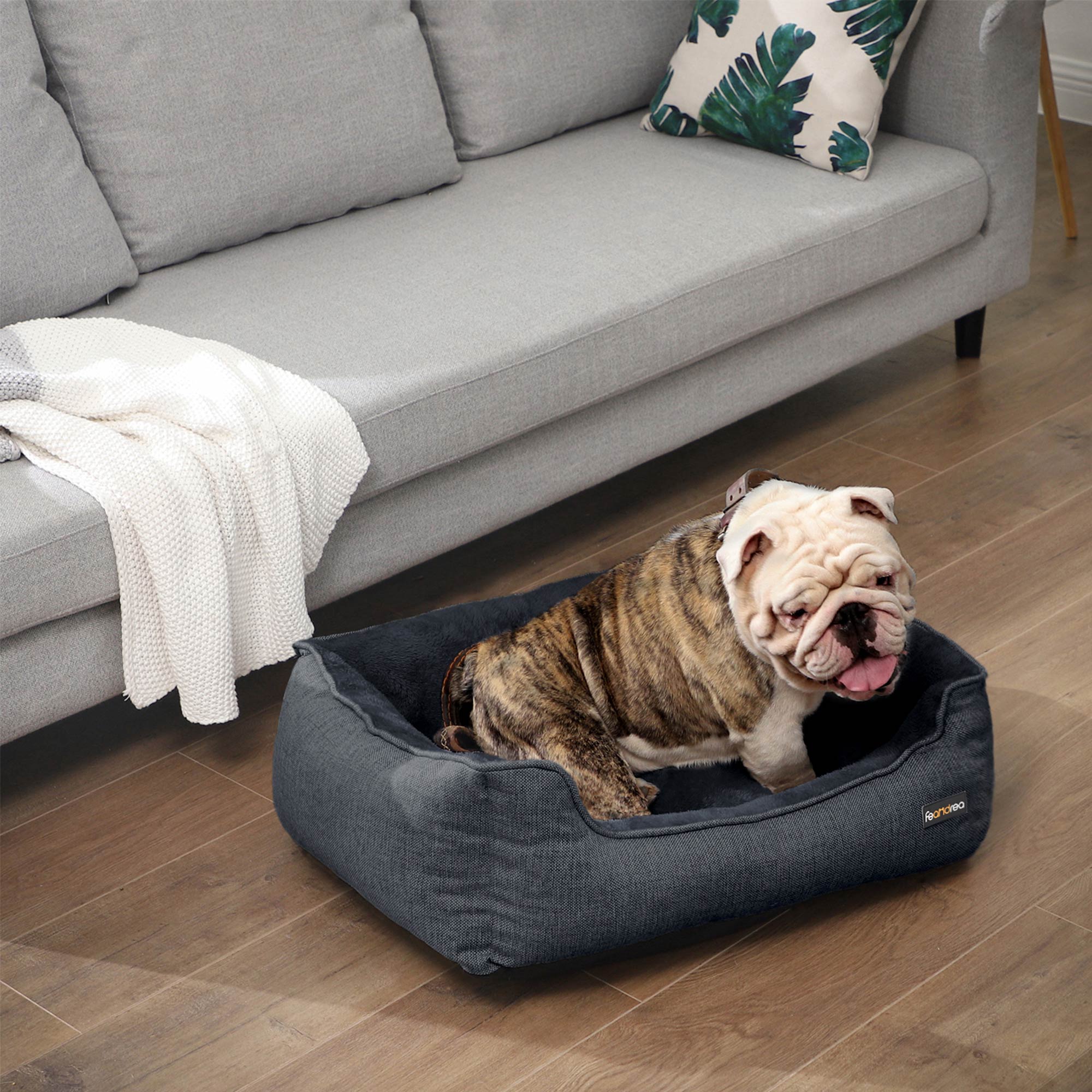 Feandrea dog bed with removable cover, dark gray - Image 4