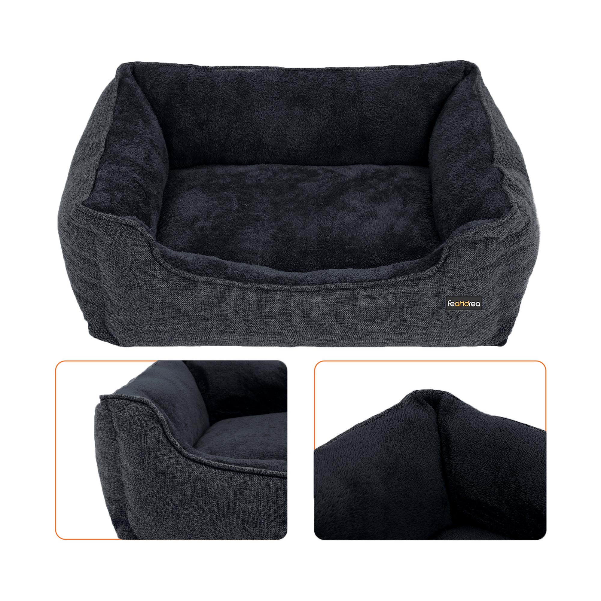 Feandrea dog bed with removable cover, dark gray - Image 5