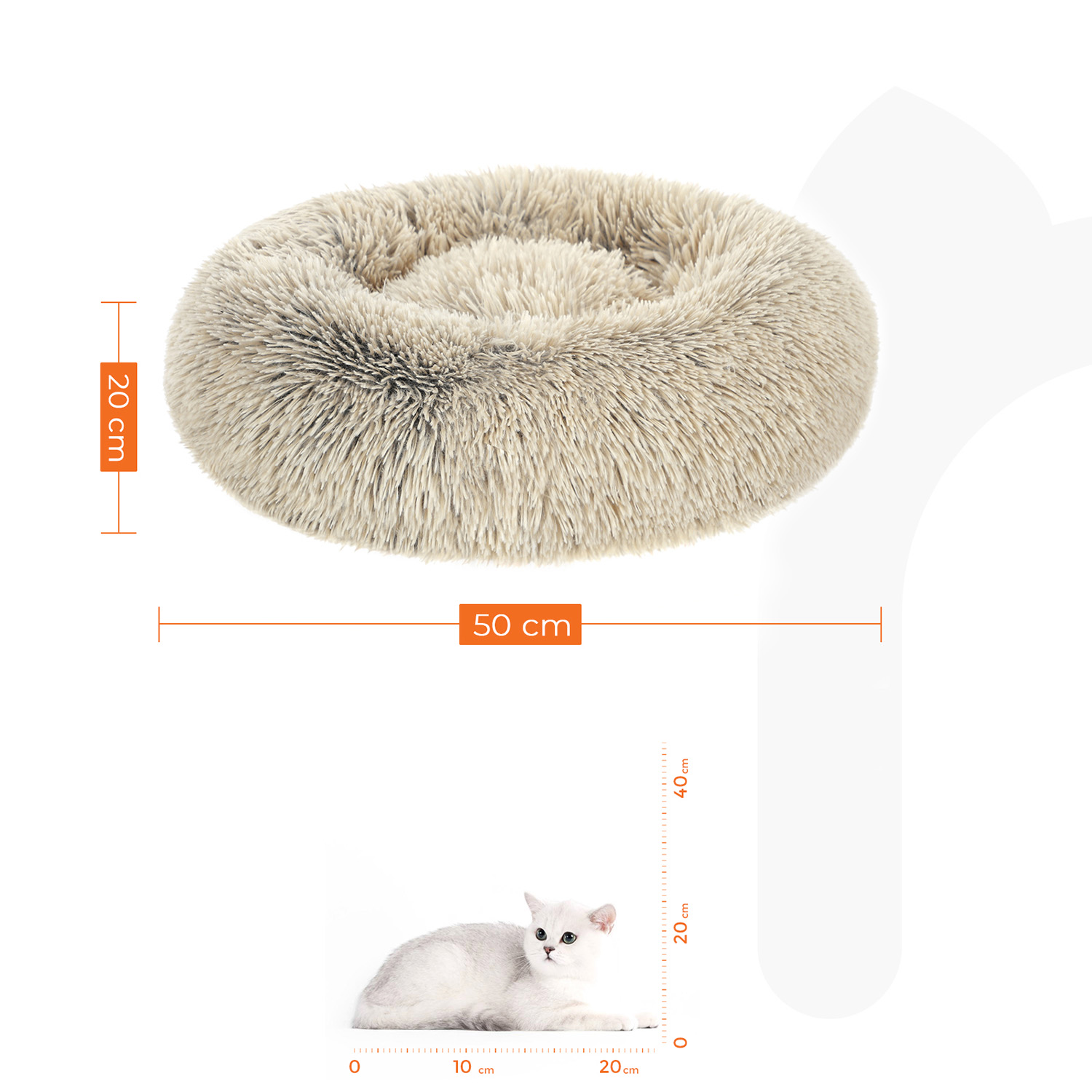 Feandrea Dog Bed Ø 50 cm Softly Padded - Image 10