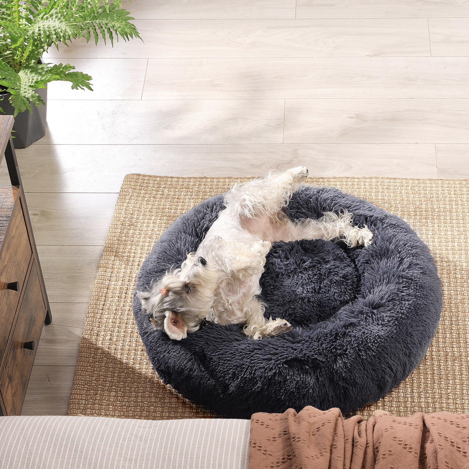 Feandrea Dog Bed Ø 70 cm Softly Padded - Image 4