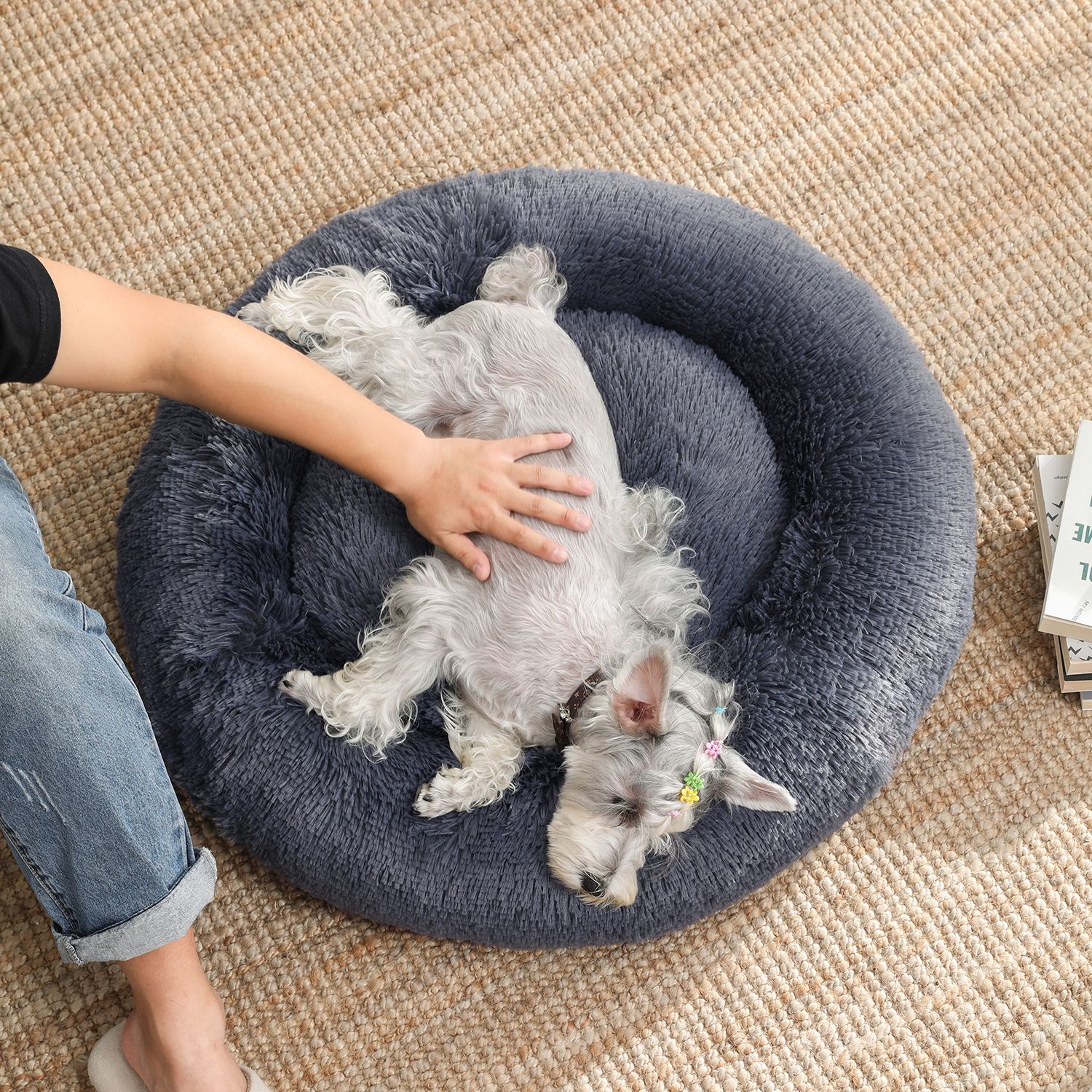 Feandrea Dog Bed Ø 70 cm Softly Padded - Image 5
