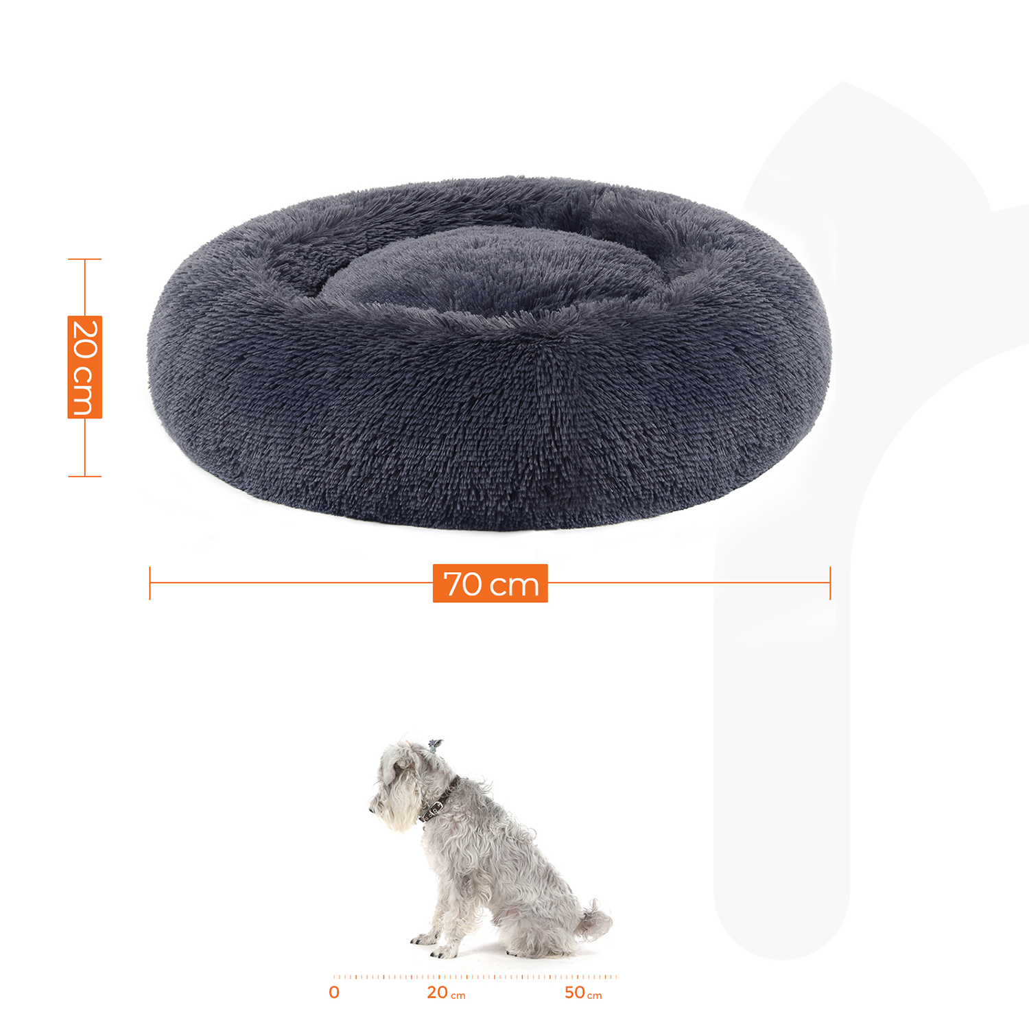 Feandrea Dog Bed Ø 70 cm Softly Padded - Image 8