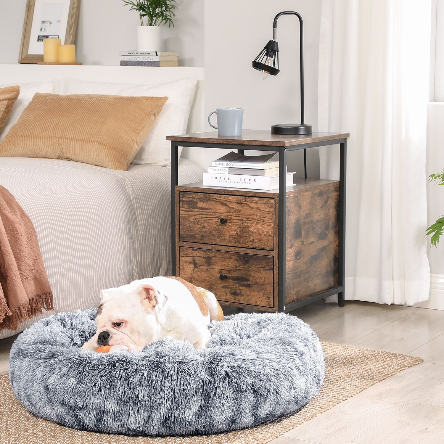 Feandrea Dog Bed Ø 80 cm Softly Padded - Image 2