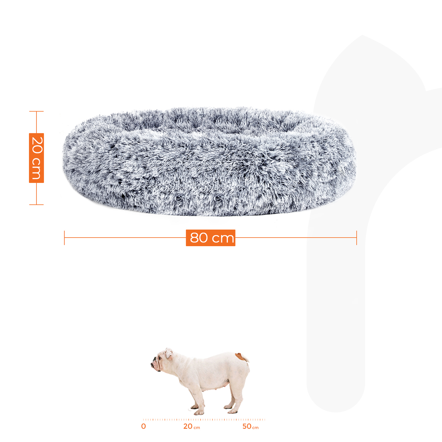 Feandrea Dog Bed Ø 80 cm Softly Padded - Image 6
