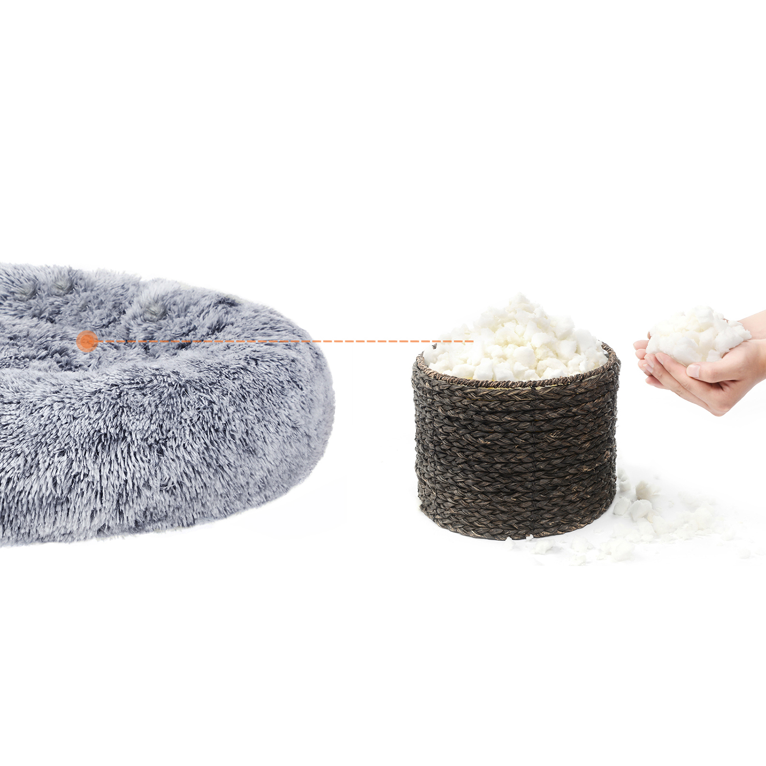 Feandrea Dog Bed Ø 80 cm Softly Padded - Image 8