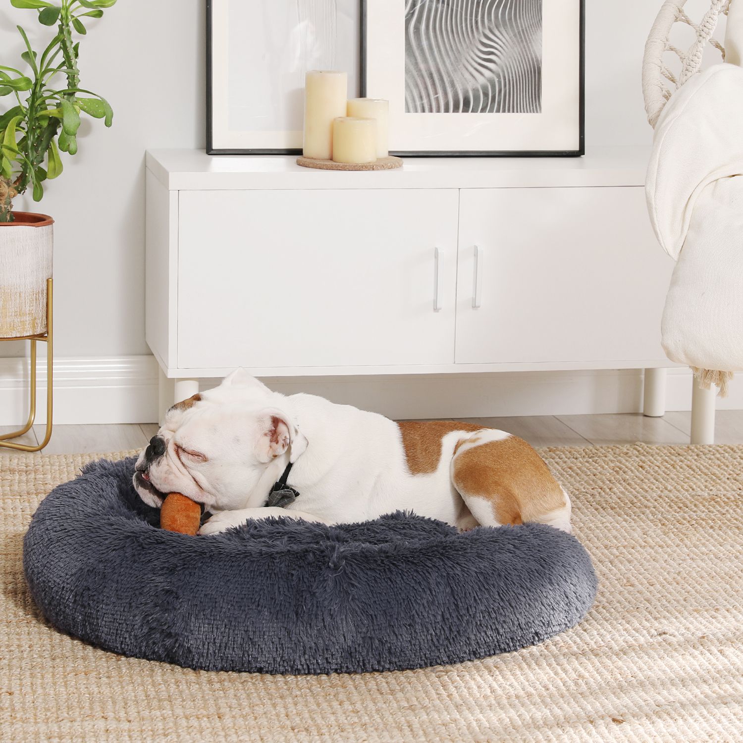 Feandrea Dog Bed Ø 80 cm Softly Padded - Image 2