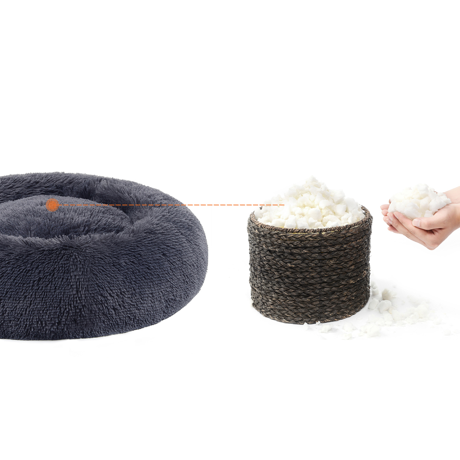 Feandrea Dog Bed Ø 80 cm Softly Padded - Image 5