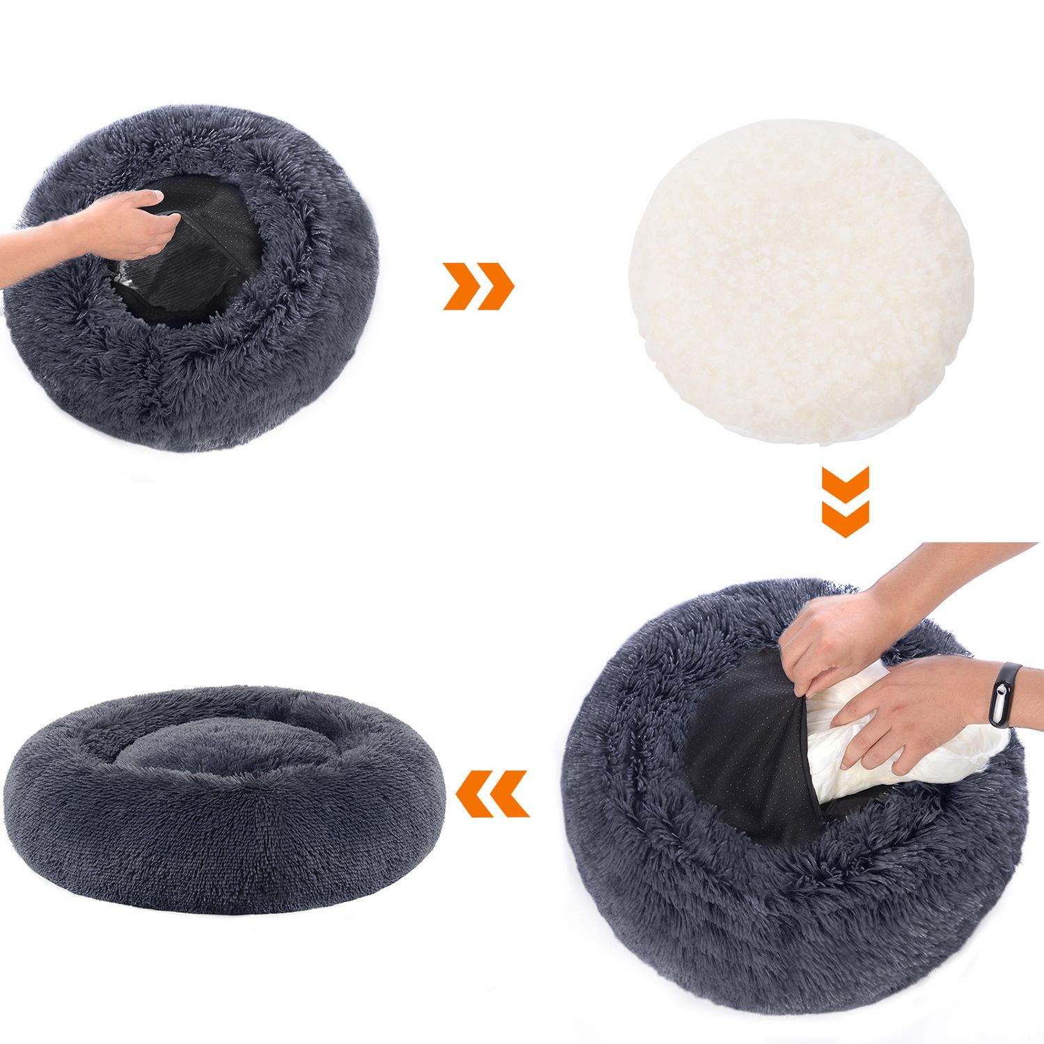 Feandrea Dog Bed Ø 80 cm Softly Padded - Image 8